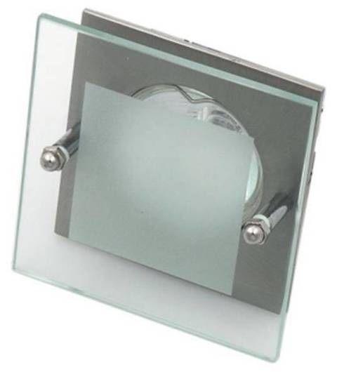 Ceiling luminaire satin nickel square glass SZ-04 2219337