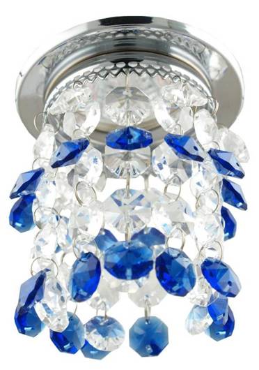 Chrome/blue decorative ceiling luminaire SK-68 2246041