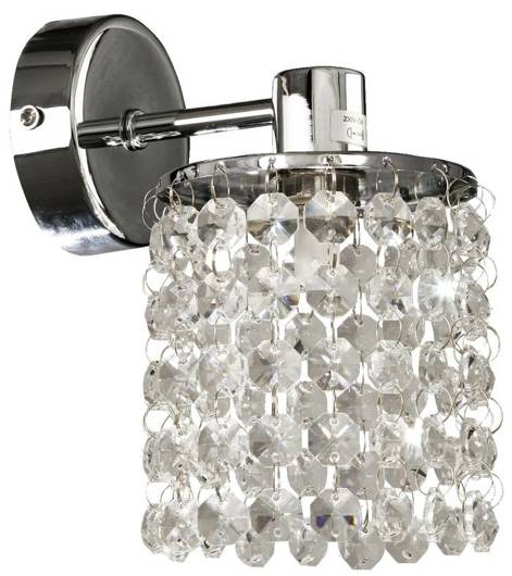 Chrome wall sconce with white crystals Royal Candellux 21-08421