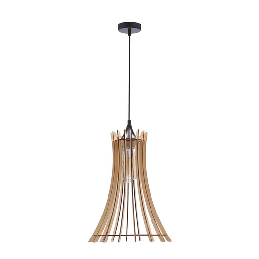 ECO 7 HANGING LAMP 1X40 E27 WOODEN SHADE