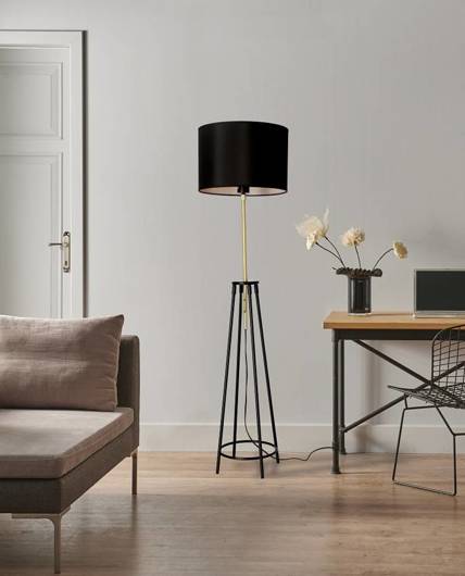 Floor lamp black and gold mat Tegola 51-00071