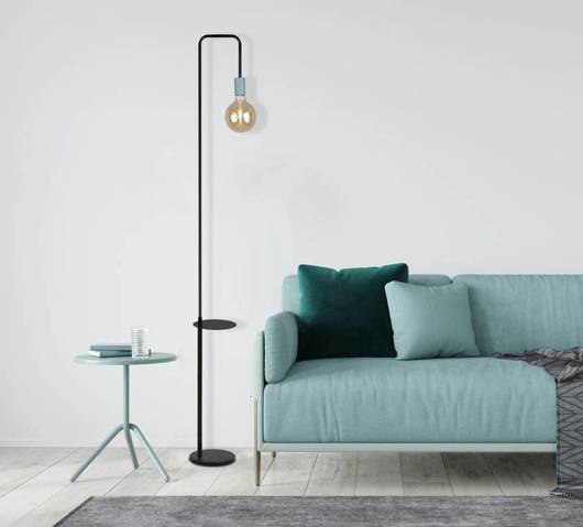 Floor lamp black and green shelf Viper 51-00040