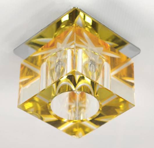 Glass ceiling lamp yellow crystal SK-47 2217669