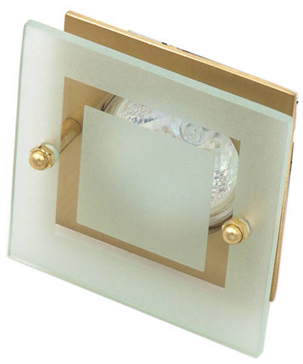 Glass ceiling luminaire square satin gold SZ-05 2219840