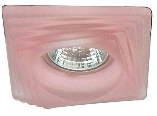 Glass pink square ceiling luminaire SS-01 2240311
