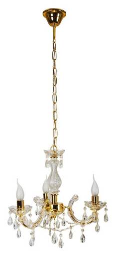 Gold crystal chandelier 3xE14 Maria Teresa 33-94639