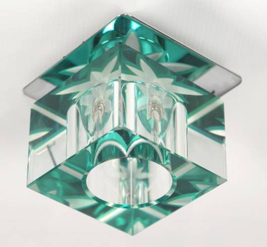 Green crystal glass ceiling luminaire SK-47 2217690