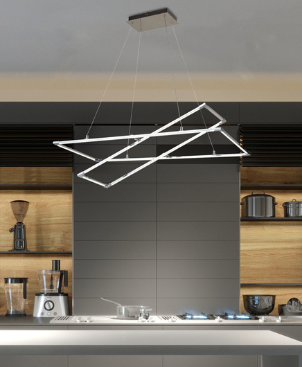 HANGING CEILING LAMP CANDELLUX APETI KSEROS LED CHROME 4000K