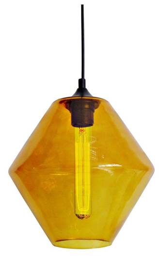 Hanging ceiling lamp candellux bremen 31-36223 e27 orange lampshade + bulb