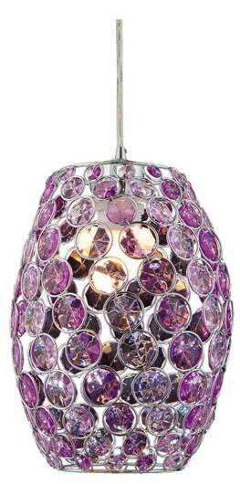 Hanging ceiling lamp candellux corn 31-92536 e27 violet