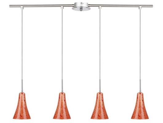 Hanging ceiling lamp chrome / satin nickel 4xE14 Rufi 34-14668