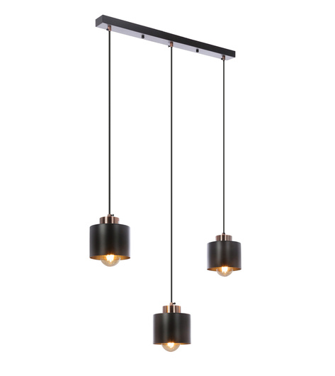 Hanging lamp black 3xE27 Olena 33-79022