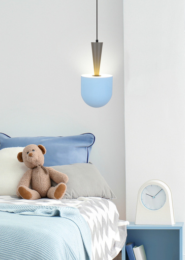 Hanging lamp blue/gray E27 Visby Ledea 50101167