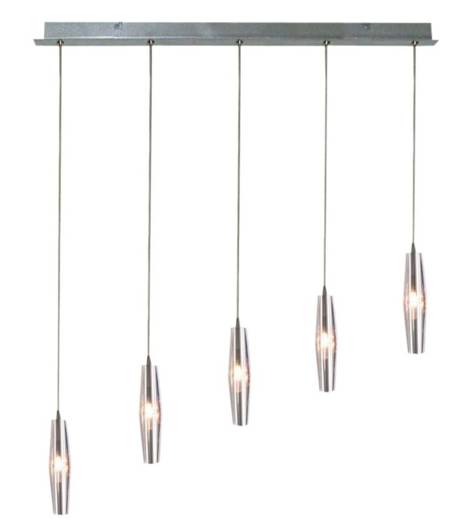 Hanging lamp glass chrome 5xG4 Galaxy 35-49431