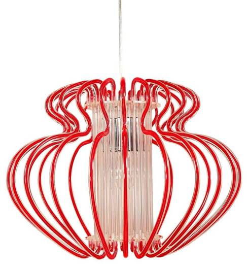 Hanging lamp red 52x42cm Imperia 31-36578