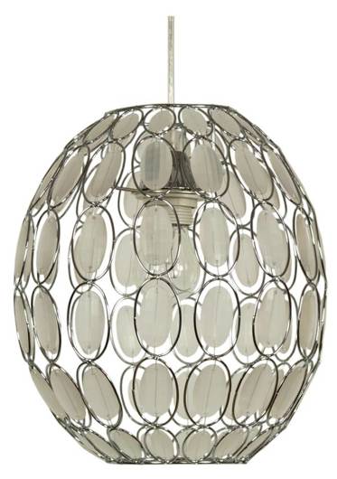 Hanging lamp white with crystals Selma 31-02853