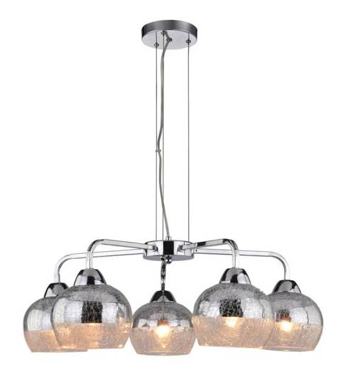 Hanging mirror lamp, chrome, beaten glass 3x60W Cromina Candellux 35-56375