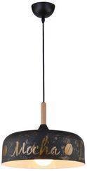 Kitchen hanging lamp black and gold 1xE27 Mocha Candellux 31-57716