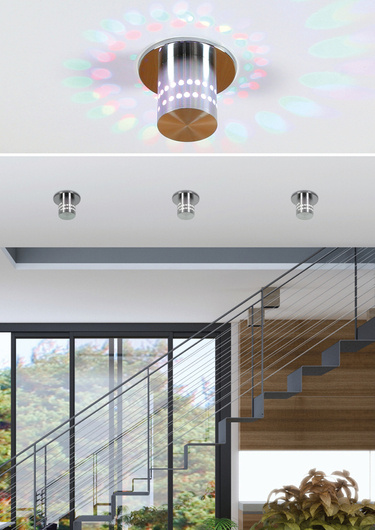 LED aluminum ceiling luminaire 3W SMD RGB SA-11 2249315