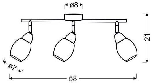 LED ceiling lamp SMD 58cm RICO 93-67630 CHROME