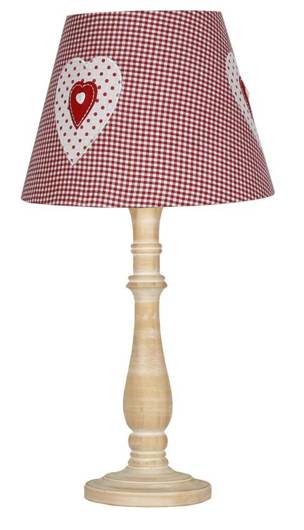 Pink table lamp with a heart Sweet 41-64196