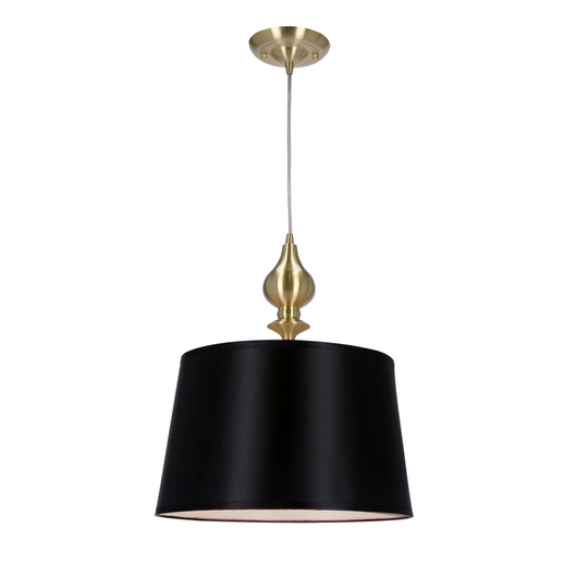 Prima gold pendant lamp gold satin E27 black 31-09241