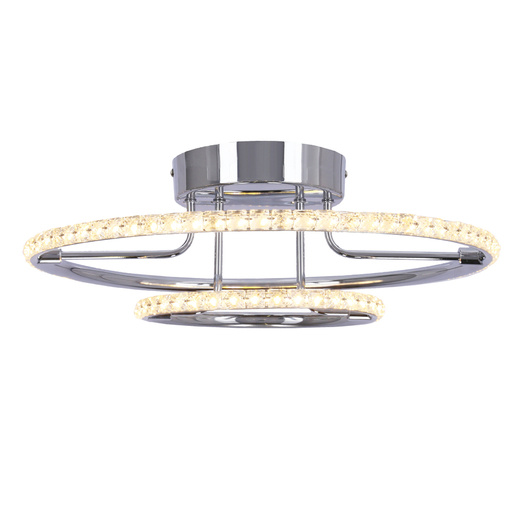 Round ceiling lamp LED chrome plafond 36W 3000K Adel Candellux 98-69634