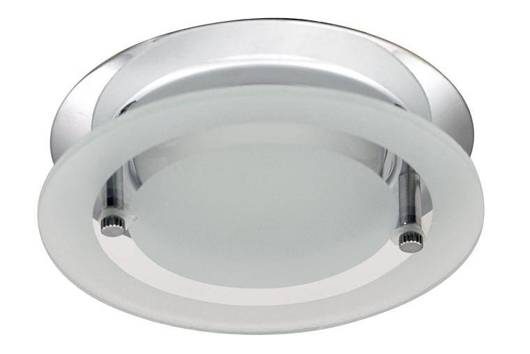 Round chrome ceiling luminaire with glass OZS-08 2277503