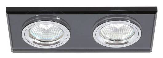 SS-21 double black glass rectangular ceiling luminaire 2226590