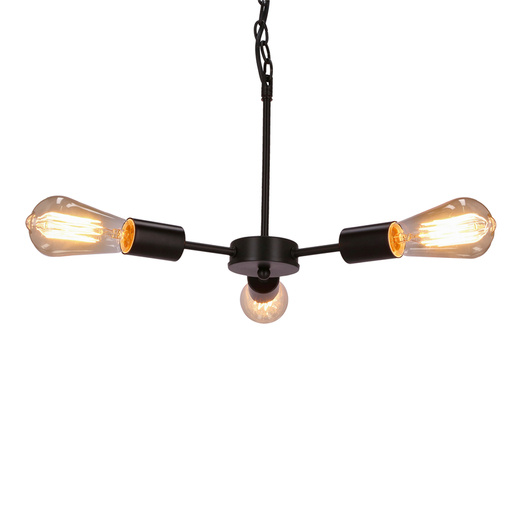 Sparta hanging lamp black 3X60W E27 33-09371