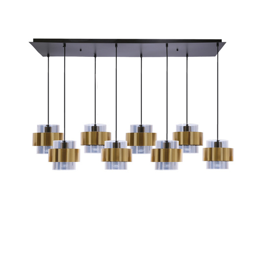 Spie hanging brass 8x60 e27 colorless lampshade