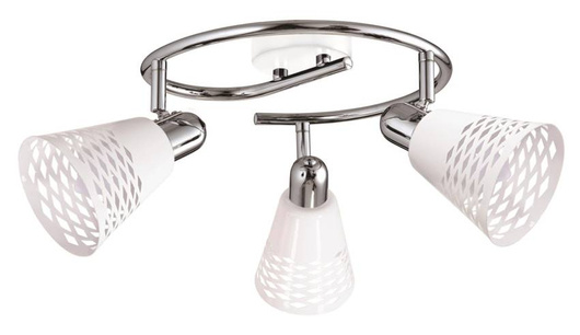 Spiral ceiling lamp chrome / white 3x40W E14 Discovery 98-62185