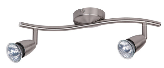 Spot norman gu10 2x50w satin chrome