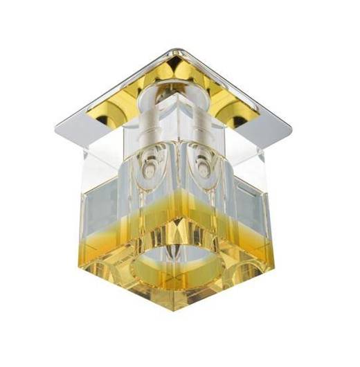 Square ceiling lamp chrome/orange G4 SK-19 Candellux 2280038