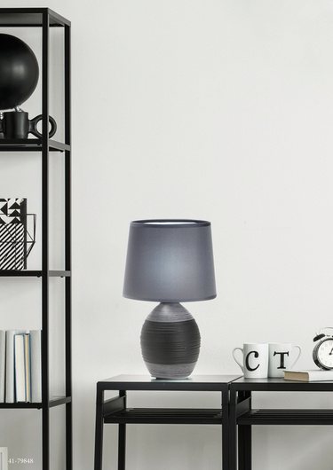 Table lamp black ceramic Ambon 41-78643