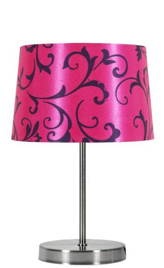 Table lamp pink/chrome Arosa 41-55866