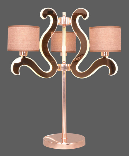 Table lamp with luminous arms x3 LED copper Ambrosia Candellux 43-33925