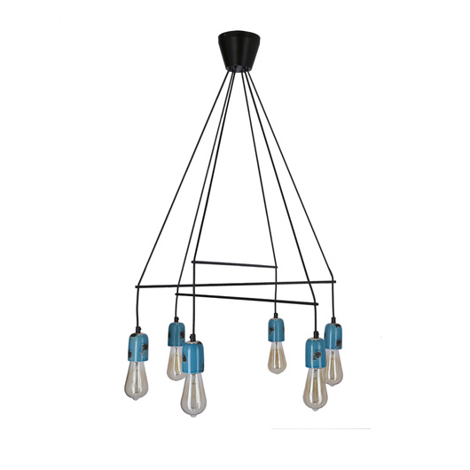 Vider hanging lamp black 6x40w e27