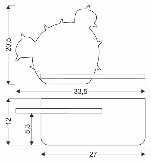 Wall lamp LED shelf 4W Cactus 21-00934