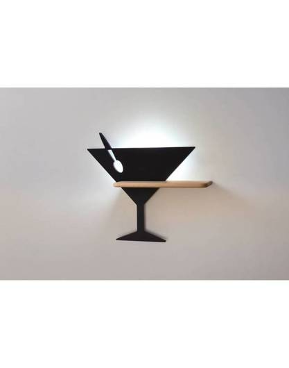 Wall lamp black LED shelf lamp Piccolo 21-03577