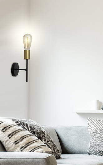 Wall lamp black and gold Crespilo wall lamp 21-01252