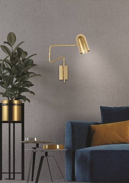 Wall lamp golden adjustable wall lamp Hosti 21-75468