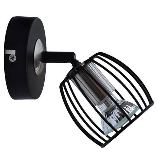 Wall lamp sconce 1X3W LED GU10 black matt + satin ZONK 91-54319