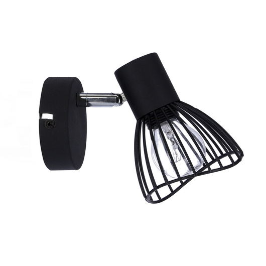 Wall lamp sconce 1X40W E14 black FLY 91-61881