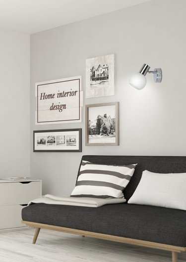 Wall lamp sconce 1X40W E14 chrome TURNO 91-94189