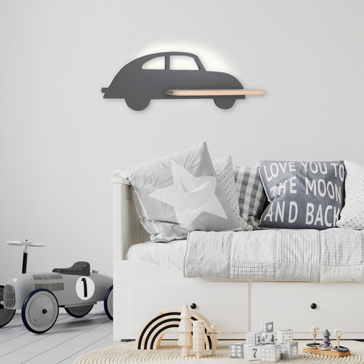 Wall lamp shelf 5W LED 4000K IQ Kids Car gray 21-85061