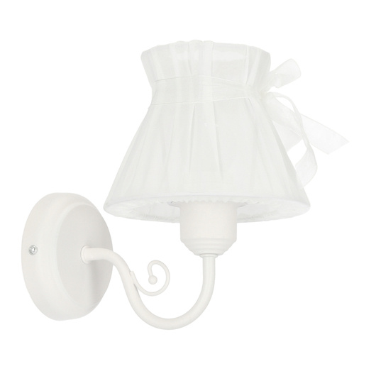 Wall lamp white organza lampshade 1xE27 Zefir Candellux 21-73785