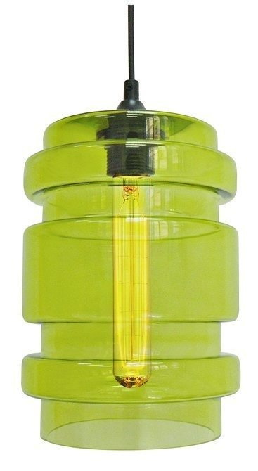 Suspension en verre vert + ampoule E27 60W Decorado Candellux 31-36650