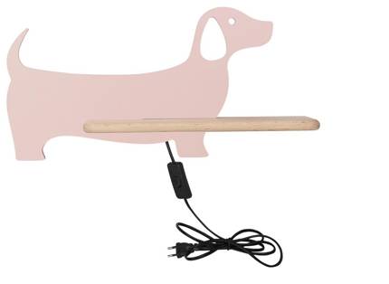 Applique LED étagère rose chien Dog 21-01030 cordon