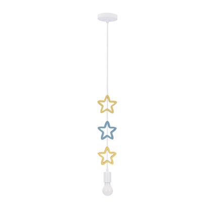 LAMPE SUSPENDUE ÉTOILES 20W E27 IQ KIDS OR+BLEU